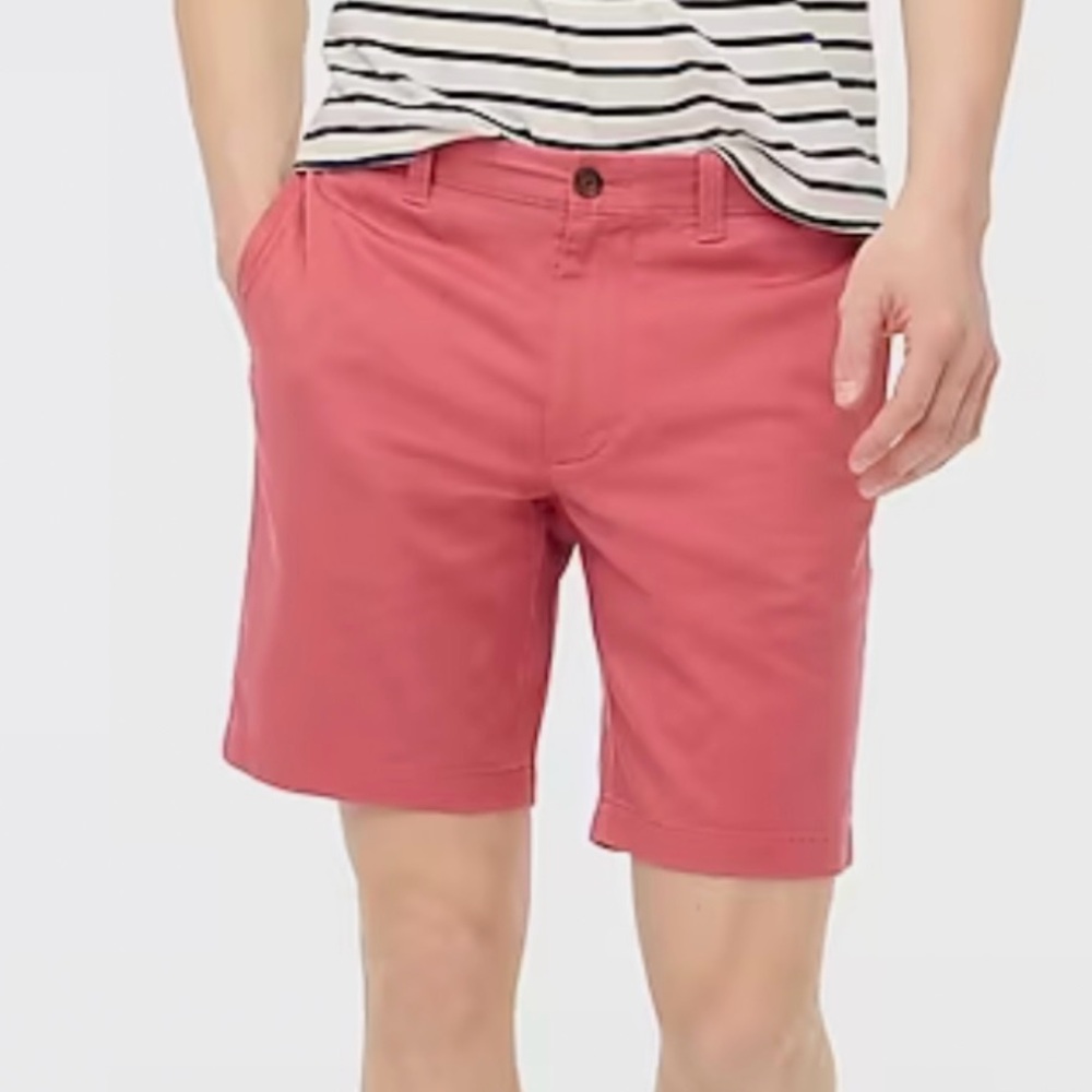 ♦️ J. CREW Coral Flat Front Shorts 30 waist NWOT 7” inseam